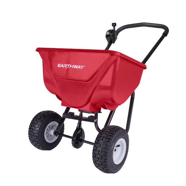 Earthway 65 lbs Cap Deluxe Spreader For Seeds and Fertilizer, 9 in Pneumatic Wheels 2030P-Plus - main
